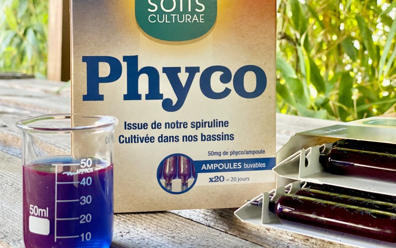 Packaging de la phycocyanine 5g/l Solis Culturae (20 ampoules)