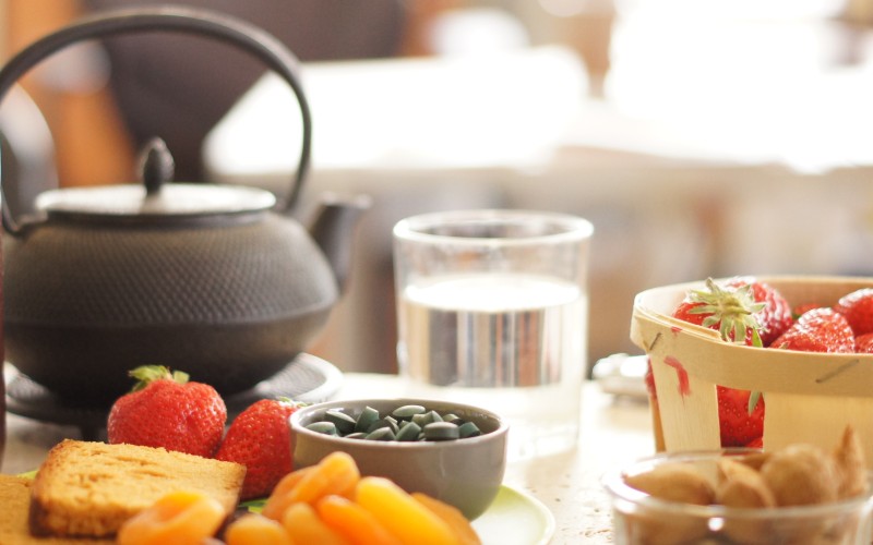Petit déjeuner avec spiruline