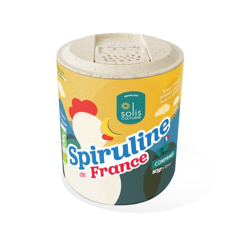 Mock-up Packaging Biocoop 2024 poudrier - spiruline AB en comprimés 80gr