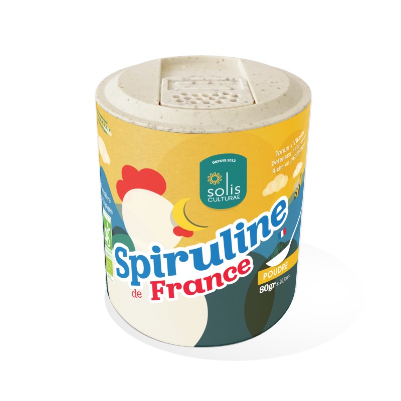 Mock-up Packaging Biocoop 2024 poudrier - spiruline AB en poudre 80gr