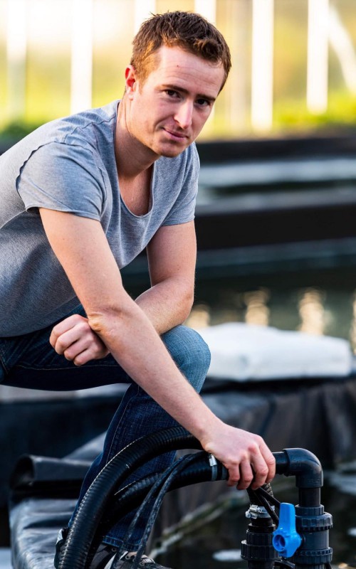 Julien le Tellier, spiruculteur et gérant de Solis Culturae Julien le Tellier, spiruculteur et gérant de Solis Culturae